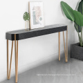 Mayco Entryway Modern Design Metal Wooden Side Narrow Console Table